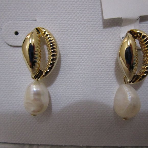 NWT Gold tone ARGENTO VIVO Pearl Drop EARRINGS - Picture 8 of 8